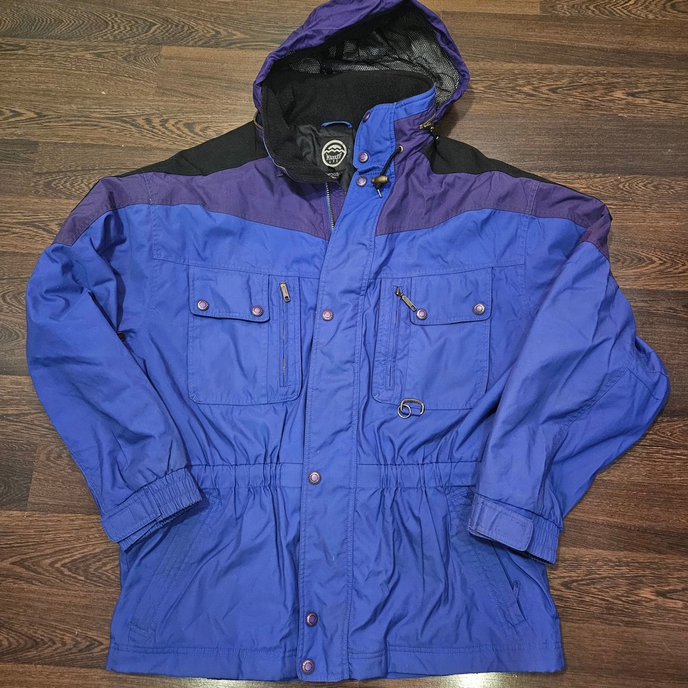 VTG Marker LTD EpiGal Blue Black Purple Nylon Insulated Technical Jacket Size XL